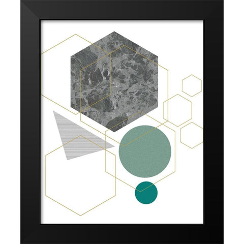 Marbled Deco II Black Modern Wood Framed Art Print by Balbuena, Sabrina