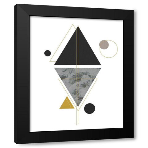 Marbled Deco VI Black Modern Wood Framed Art Print by Balbuena, Sabrina