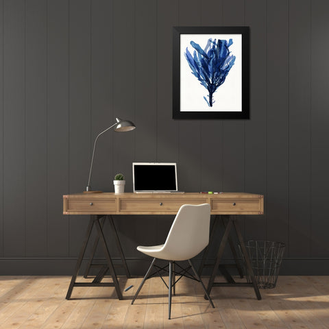 Indigo Ocean IV Black Modern Wood Framed Art Print by Stellar Design Studio