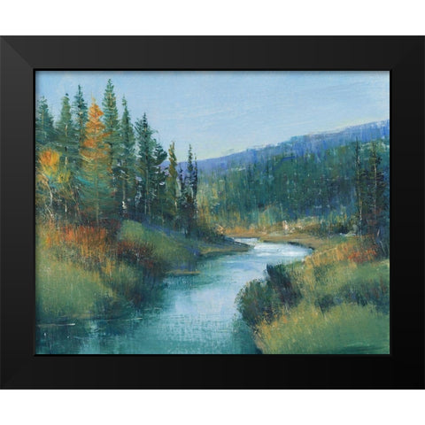 Trout Stream I Black Modern Wood Framed Art Print by OToole, Tim