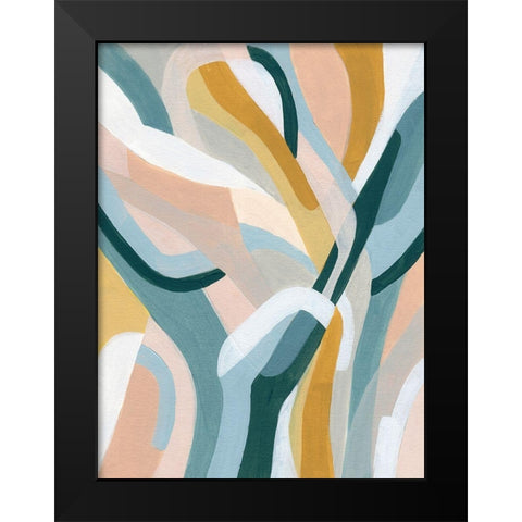 Pastel Puzzle I Black Modern Wood Framed Art Print by Vess, June Erica