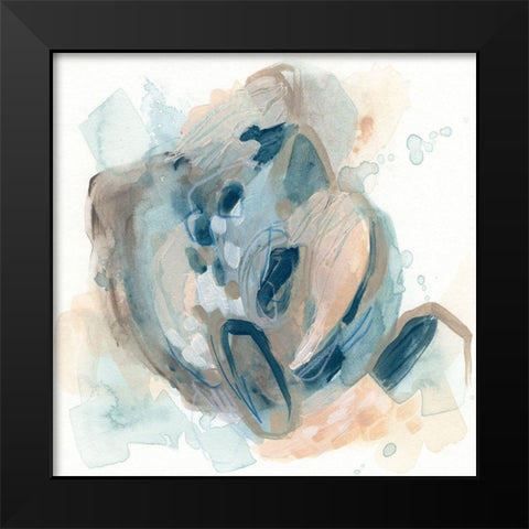 Soft Vortex I Black Modern Wood Framed Art Print by Vess, June Erica