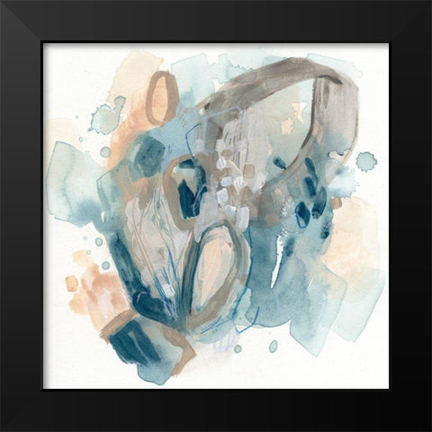 Soft Vortex II Black Modern Wood Framed Art Print by Vess, June Erica