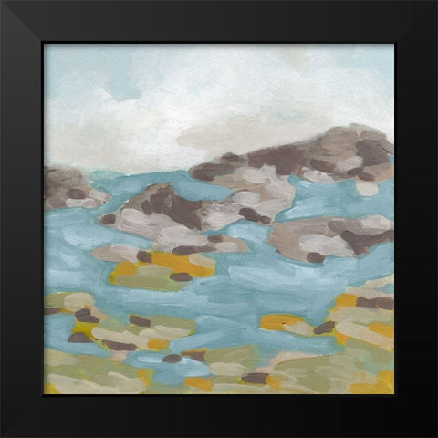 Stone Shore II Black Modern Wood Framed Art Print by Vess, June Erica