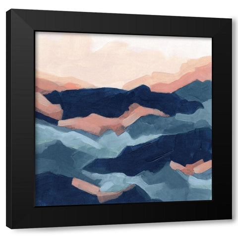 Bluescape I Black Modern Wood Framed Art Print by Vess, June Erica