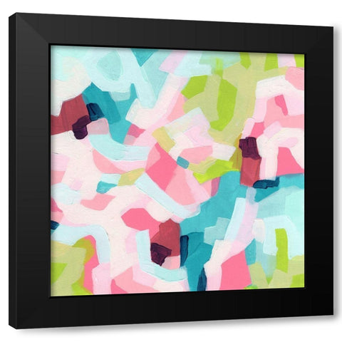 Chroma Zone II Black Modern Wood Framed Art Print with Double Matting by Vess, June Erica