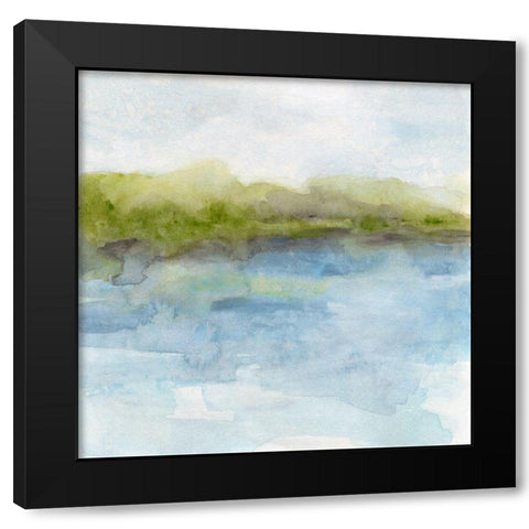 Watermark Shoreline I Black Modern Wood Framed Art Print with Double Matting by Vess, June Erica