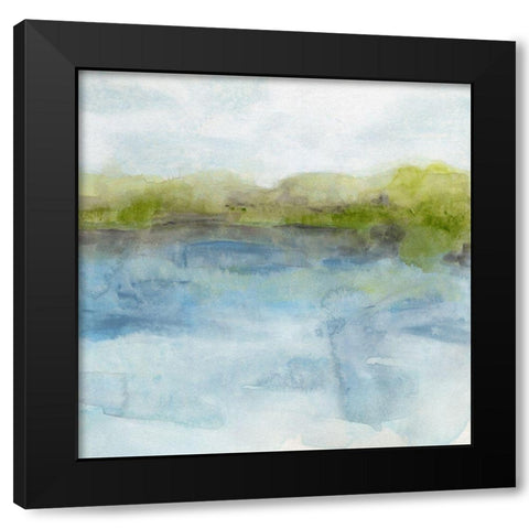 Watermark Shoreline II Black Modern Wood Framed Art Print with Double Matting by Vess, June Erica
