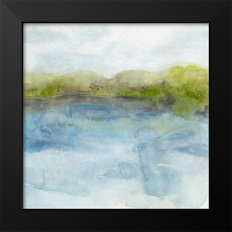 Watermark Shoreline II Black Modern Wood Framed Art Print by Vess, June Erica