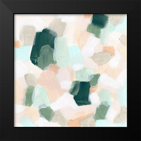 Pastel Facets I Black Modern Wood Framed Art Print by Vess, June Erica