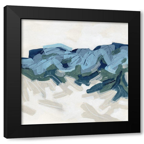 Mountain Strata II Black Modern Wood Framed Art Print by Vess, June Erica