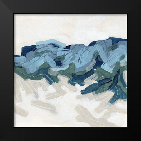 Mountain Strata II Black Modern Wood Framed Art Print by Vess, June Erica