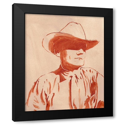 Man of the West I Black Modern Wood Framed Art Print by Green, Jacob