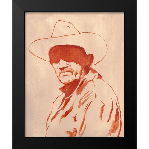 Man of the West II Black Modern Wood Framed Art Print by Green, Jacob