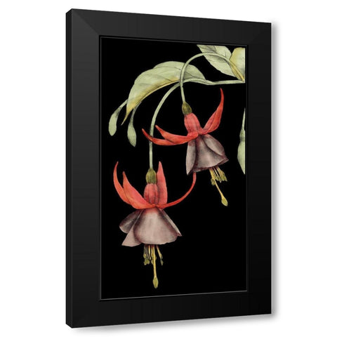 Graphic Fuchsia V Black Modern Wood Framed Art Print with Double Matting by Goldberger, Jennifer