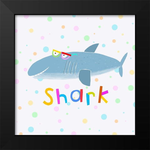 Animal Spots II Black Modern Wood Framed Art Print by Daly, Carla