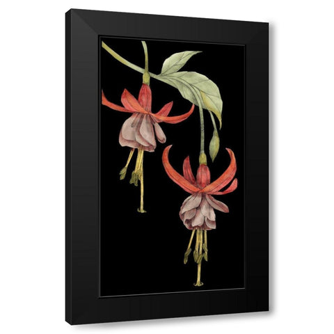 Graphic Fuchsia VI Black Modern Wood Framed Art Print with Double Matting by Goldberger, Jennifer