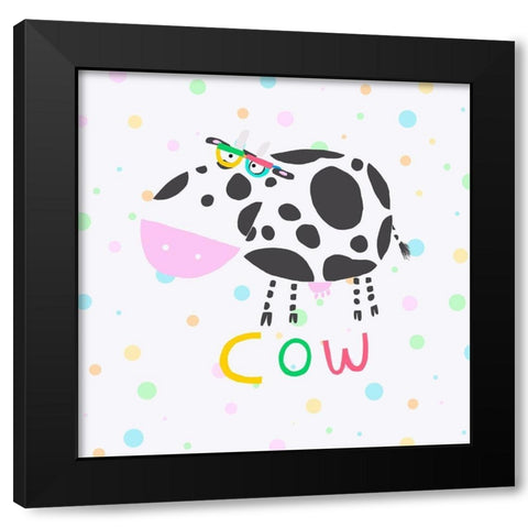 Animal Spots VII Black Modern Wood Framed Art Print with Double Matting by Daly, Carla