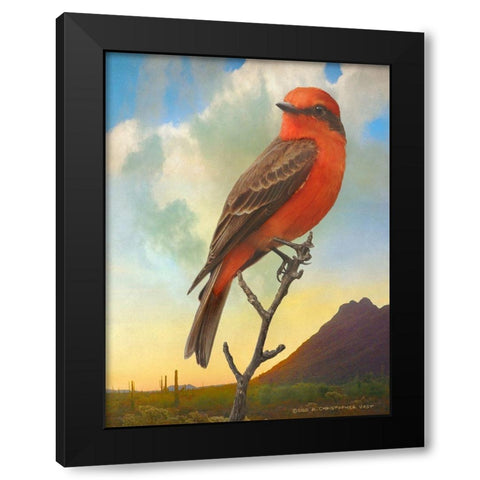 On the Branch V Black Modern Wood Framed Art Print by Vest, Chris