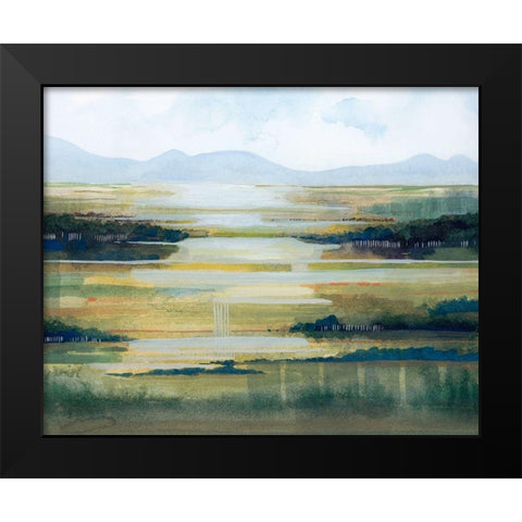 Lime Strata I Black Modern Wood Framed Art Print by Popp, Grace