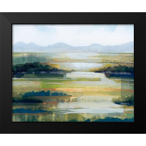 Lime Strata II Black Modern Wood Framed Art Print by Popp, Grace