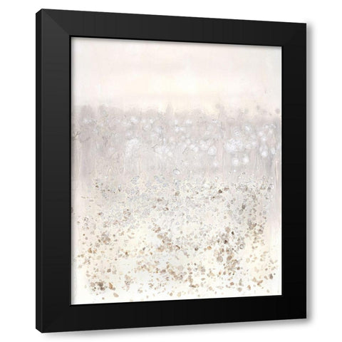Mineral Cascade Black Modern Wood Framed Art Print with Double Matting by Lam, Vanna