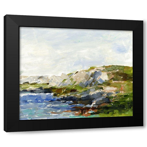 Summer Cove II Black Modern Wood Framed Art Print with Double Matting by Harper, Ethan