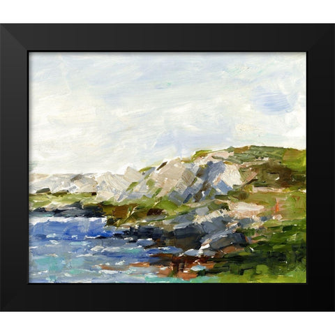 Summer Cove II Black Modern Wood Framed Art Print by Harper, Ethan
