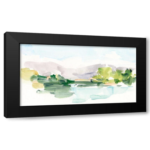 Tangerine Sunset II Black Modern Wood Framed Art Print with Double Matting by Harper, Ethan