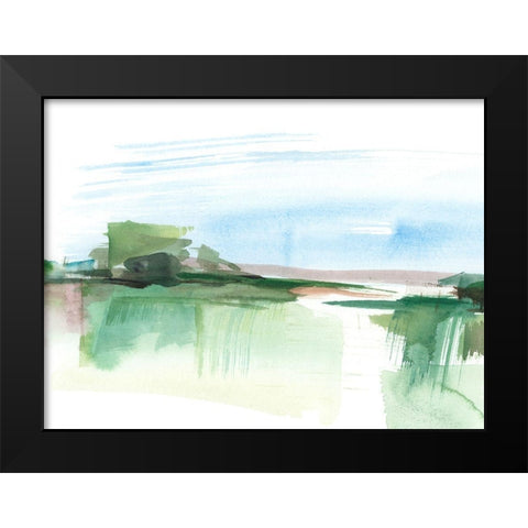 Abstract Wetland IV Black Modern Wood Framed Art Print by Harper, Ethan