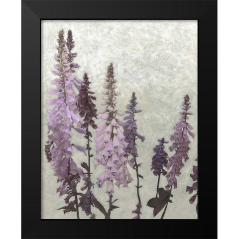 Non-Embellished Foxgloves II Black Modern Wood Framed Art Print by Zarris, Chariklia