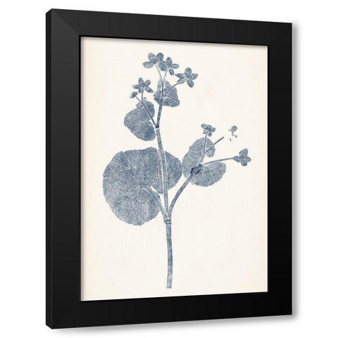 Navy Botanicals VI Black Modern Wood Framed Art Print with Double Matting by Vision Studio