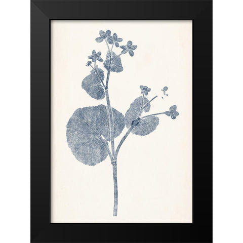 Navy Botanicals VI Black Modern Wood Framed Art Print by Vision Studio