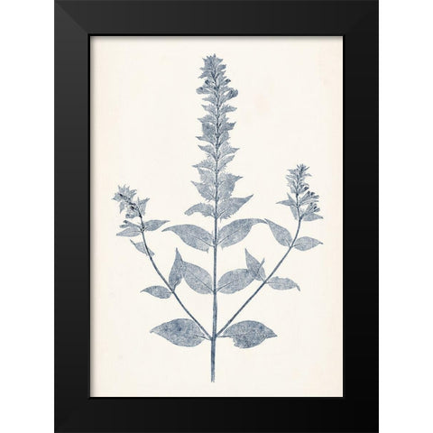 Navy Botanicals VII Black Modern Wood Framed Art Print by Vision Studio