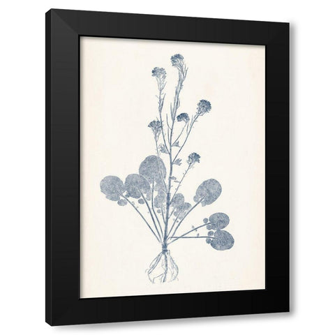 Navy Botanicals VIII Black Modern Wood Framed Art Print by Vision Studio