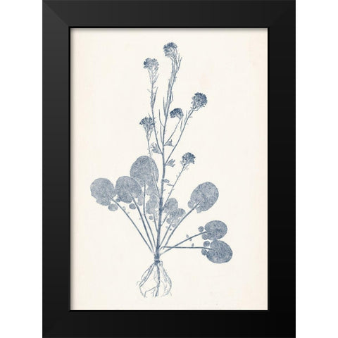 Navy Botanicals VIII Black Modern Wood Framed Art Print by Vision Studio