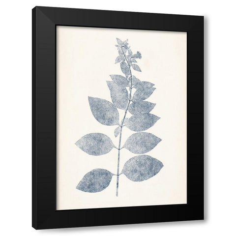Navy Botanicals IX Black Modern Wood Framed Art Print by Vision Studio