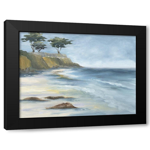 Beach Cypress Black Modern Wood Framed Art Print with Double Matting by Keusder, Danusia