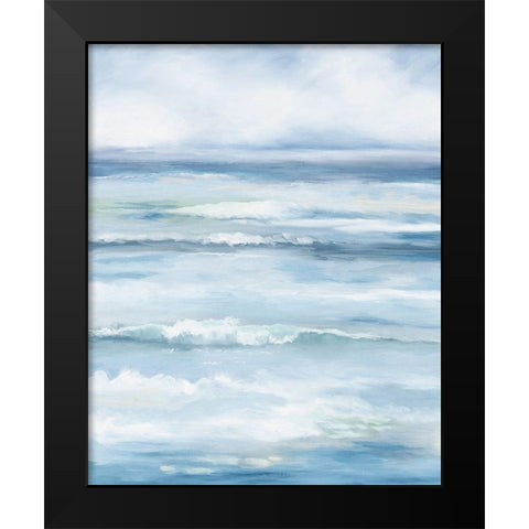 Into the Ocean Black Modern Wood Framed Art Print by Keusder, Danusia