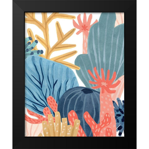 Paper Reef IV Black Modern Wood Framed Art Print by Vess, June Erica