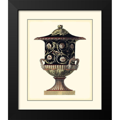 Antonini Clementino Urn III Black Modern Wood Framed Art Print by Antonini, Da Carlo