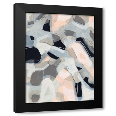 Puzzle Field I Black Modern Wood Framed Art Print with Double Matting by Vess, June Erica