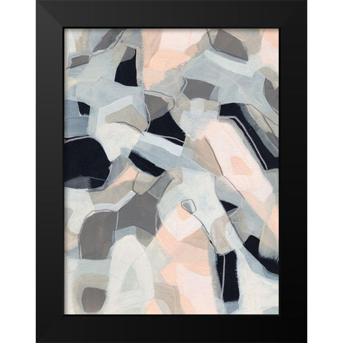Puzzle Field I Black Modern Wood Framed Art Print by Vess, June Erica