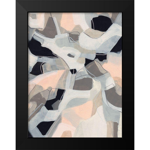 Puzzle Field II Black Modern Wood Framed Art Print by Vess, June Erica