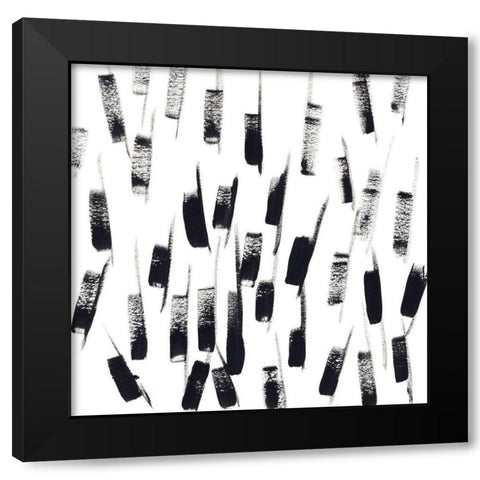 Onyx Code III Black Modern Wood Framed Art Print with Double Matting by Vess, June Erica