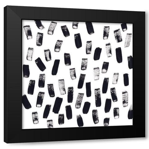 Onyx Code VIII Black Modern Wood Framed Art Print with Double Matting by Vess, June Erica