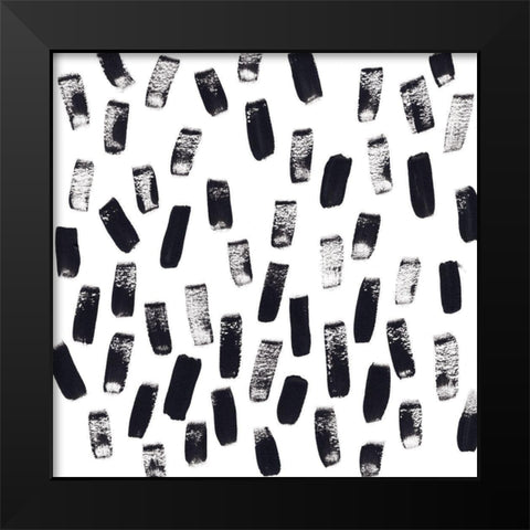 Onyx Code VIII Black Modern Wood Framed Art Print by Vess, June Erica