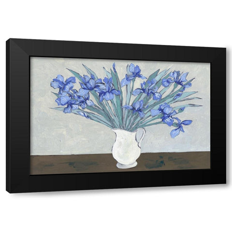 Van Gogh Irises I Black Modern Wood Framed Art Print with Double Matting by Wang, Melissa