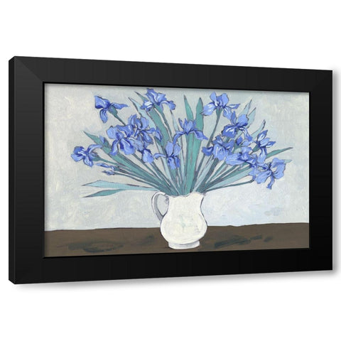 Van Gogh Irises II Black Modern Wood Framed Art Print with Double Matting by Wang, Melissa