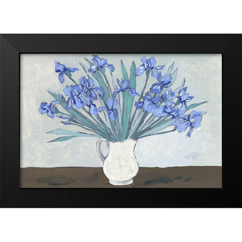 Van Gogh Irises II Black Modern Wood Framed Art Print by Wang, Melissa